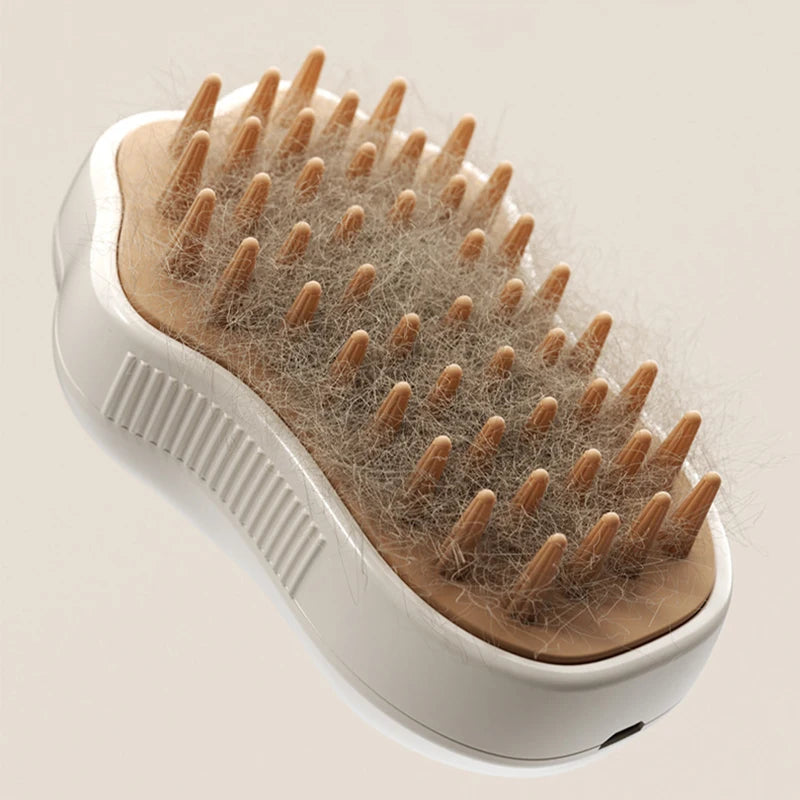 3-in-1 Pet Steam Brush – Remove Loose Fur & Massage