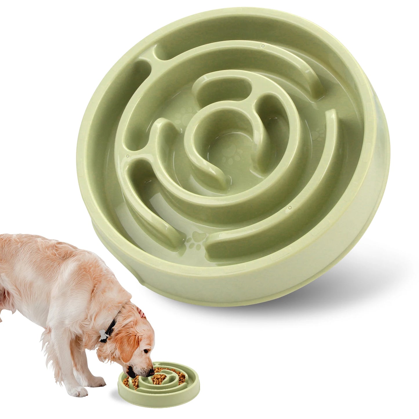 Anti-Gulp Slow Feeder Bowl – Non-Slip Water & Food Dish for Dogs & Cats