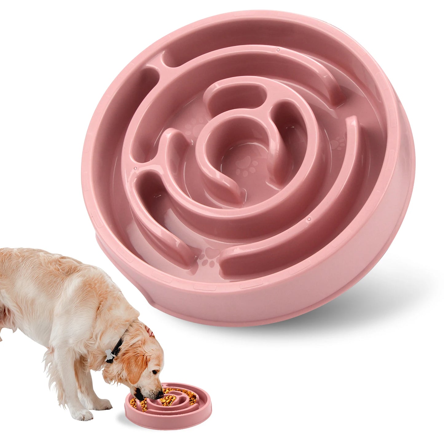 Anti-Gulp Slow Feeder Bowl – Non-Slip Water & Food Dish for Dogs & Cats