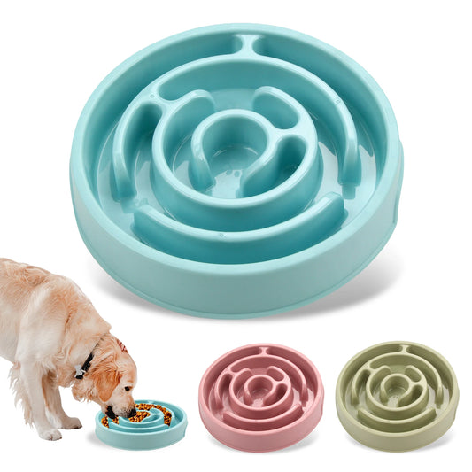 Anti-Gulp Slow Feeder Bowl – Non-Slip Water & Food Dish for Dogs & Cats